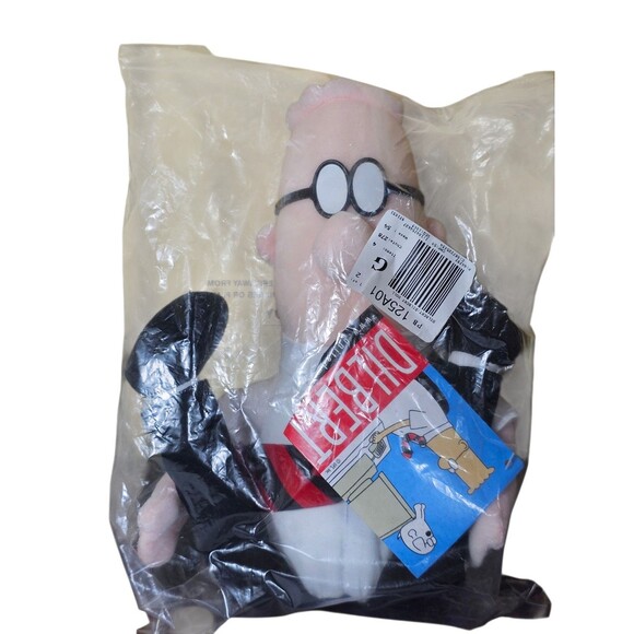 Dilbert 17" Plush Toy Doll United Feature Syndicate Toy Factory NWT Engineer - Picture 1 of 4
